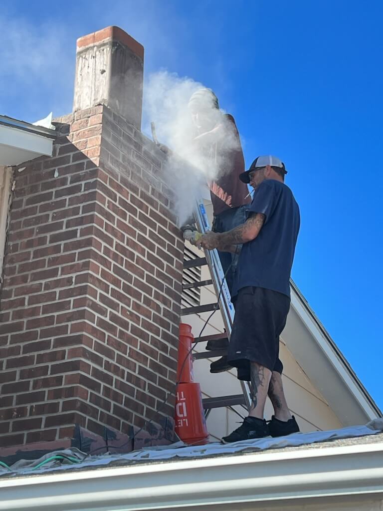 Chimney repair by Fremont County Fireplaces (Stage 1)